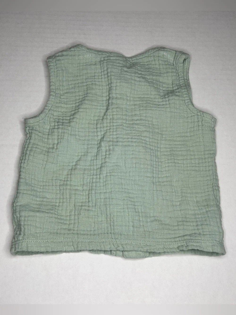 Modern Moments by Gerber 24 Months 100% Cotton Mint Green Button Front Tank